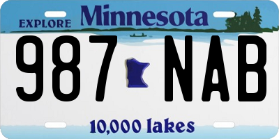 MN license plate 987NAB