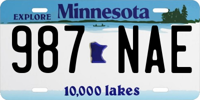 MN license plate 987NAE