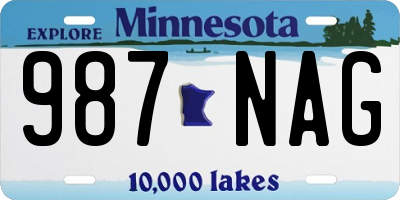 MN license plate 987NAG