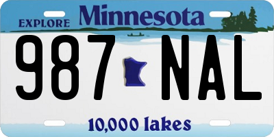 MN license plate 987NAL