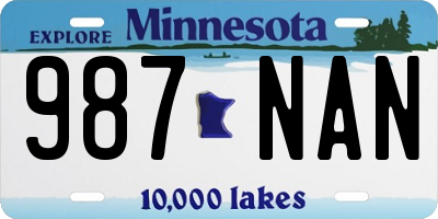MN license plate 987NAN