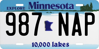 MN license plate 987NAP