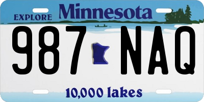MN license plate 987NAQ