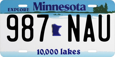 MN license plate 987NAU