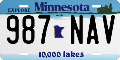 MN license plate 987NAV