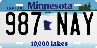 MN license plate 987NAY