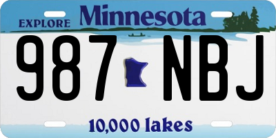 MN license plate 987NBJ