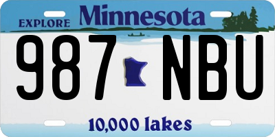 MN license plate 987NBU