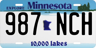 MN license plate 987NCH