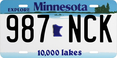 MN license plate 987NCK