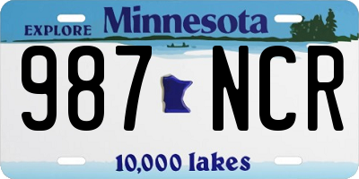 MN license plate 987NCR