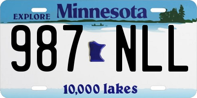 MN license plate 987NLL