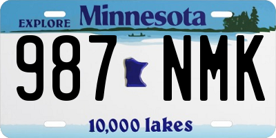 MN license plate 987NMK
