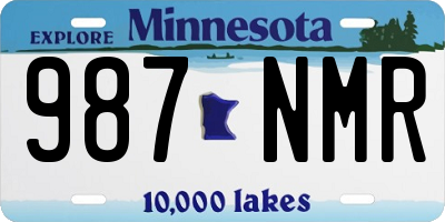 MN license plate 987NMR