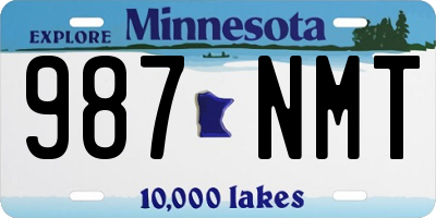 MN license plate 987NMT