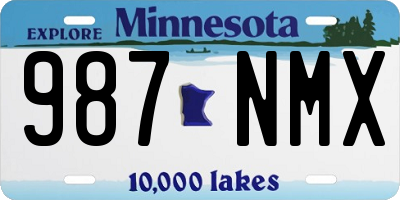 MN license plate 987NMX