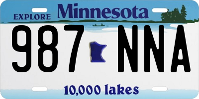 MN license plate 987NNA