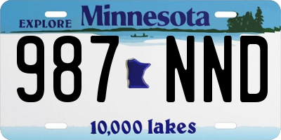 MN license plate 987NND