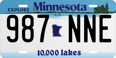 MN license plate 987NNE