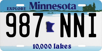 MN license plate 987NNI