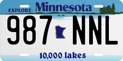 MN license plate 987NNL