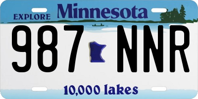 MN license plate 987NNR