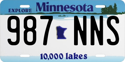 MN license plate 987NNS