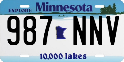 MN license plate 987NNV