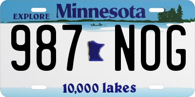 MN license plate 987NOG