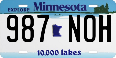 MN license plate 987NOH
