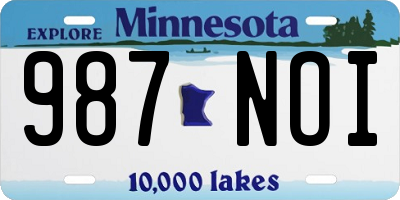 MN license plate 987NOI