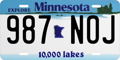 MN license plate 987NOJ
