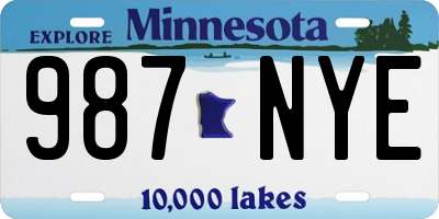 MN license plate 987NYE