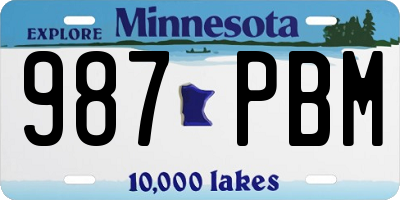 MN license plate 987PBM