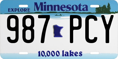 MN license plate 987PCY