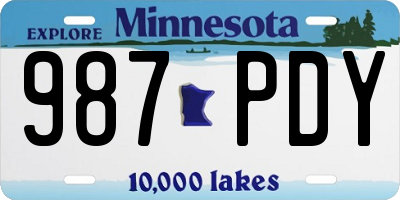 MN license plate 987PDY