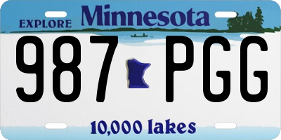 MN license plate 987PGG