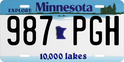 MN license plate 987PGH