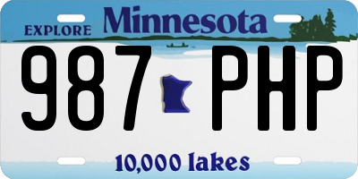 MN license plate 987PHP