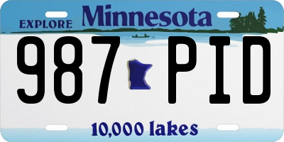 MN license plate 987PID