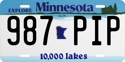 MN license plate 987PIP