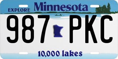 MN license plate 987PKC