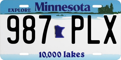 MN license plate 987PLX