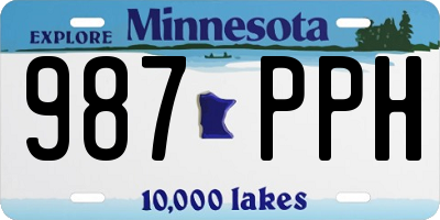 MN license plate 987PPH