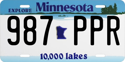 MN license plate 987PPR
