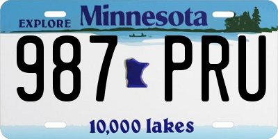 MN license plate 987PRU