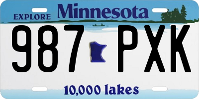 MN license plate 987PXK