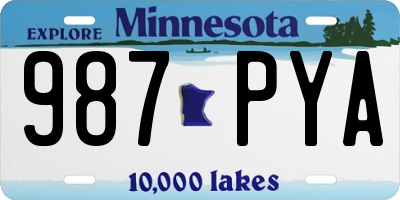 MN license plate 987PYA