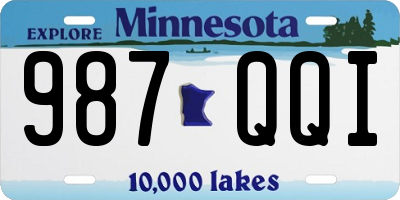 MN license plate 987QQI