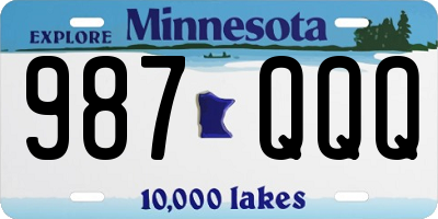 MN license plate 987QQQ